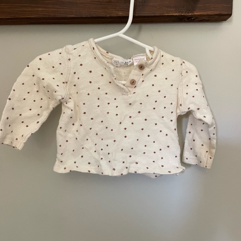 ZARA Mini Baby Organic Shirt // Size 6-9 Months// Gender Neutral